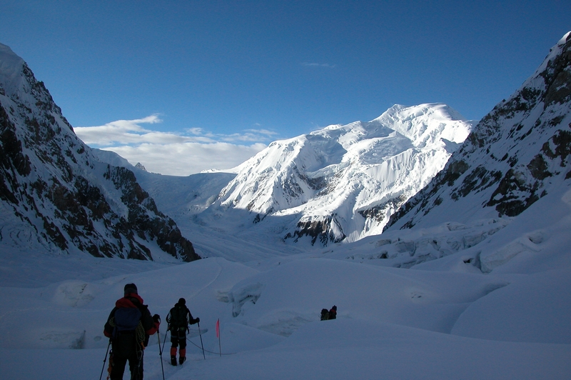 A view of the icefall from above