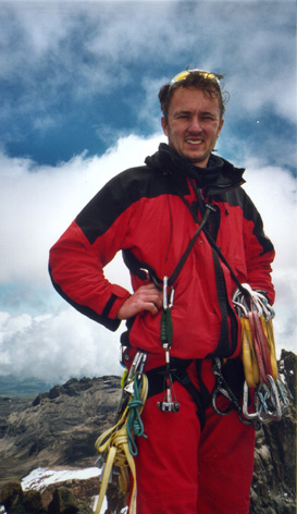 At the summit of Batian, Mount Kenya