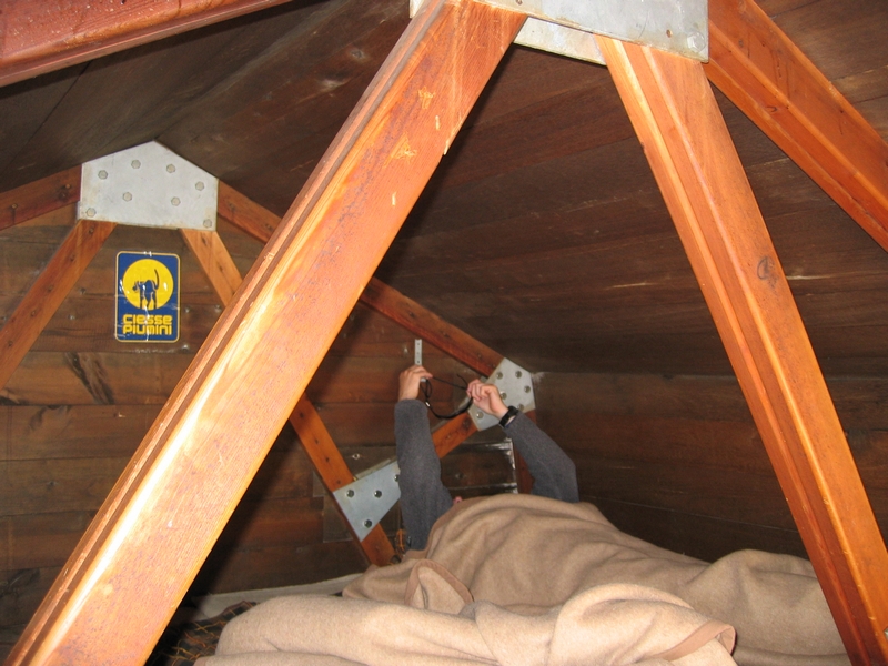 The Fourche Hut seen from the inside