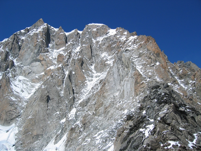 Mont Maudit and Ar�te Kuffner seen from the Fourche Hut